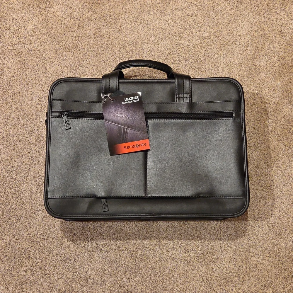 samsonite|leather expandable business case